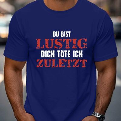 TEMU Men's Short Sleeve T-shirt For Summer By Fun German Image