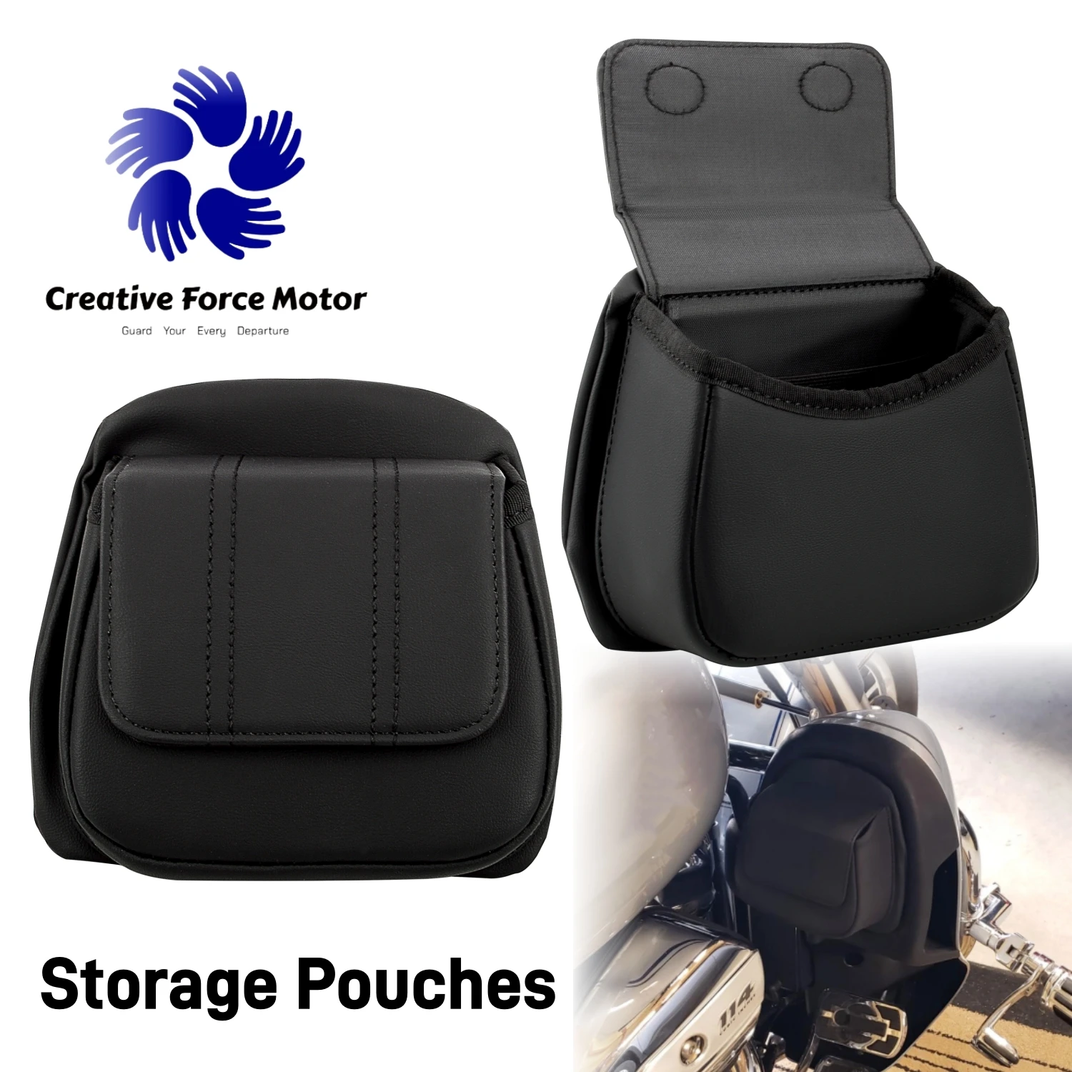 Motorrad Untere Verkleidung Panels Lagerung Beutel werkzeug Tasche tasche Für Harley Touring CVO Limited Road King Electra Glide Street Glide Trike Tri Glide FLTRX FLHRXS FLHTK FLHTKSE 2014-2024, Image