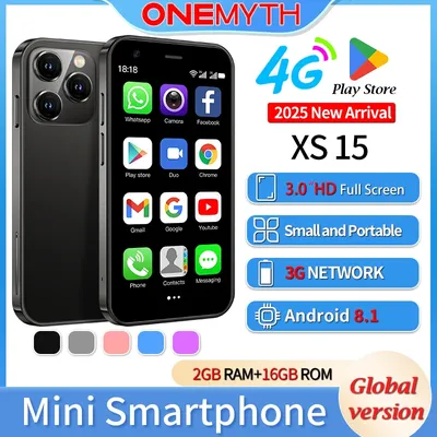 SOYES XS15 Mini Smartphone 3.0-inch HD Display 2GB RAM 16GB ROM Dual SIM Standby Game Store Android 8.1 Small Size Good Gifts