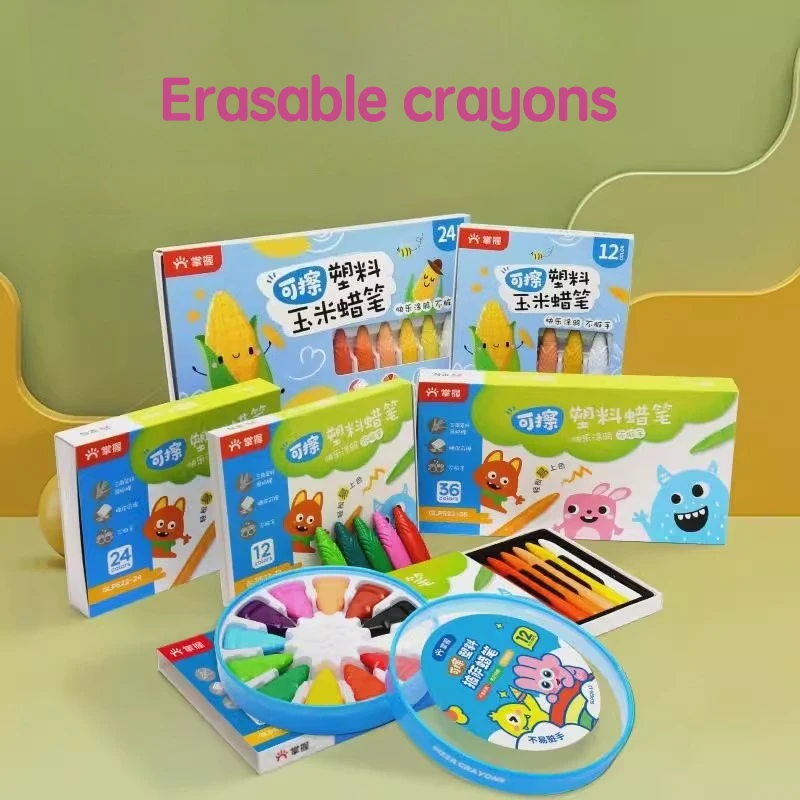 Buntstifte, sicher, ungiftig, waschbar, Buntstift, Kindergarten, spezieller Ölpastell-Kunststoff-Markierungsstift, Maisform, niedliches Briefpapier, kleines Geschenk Image