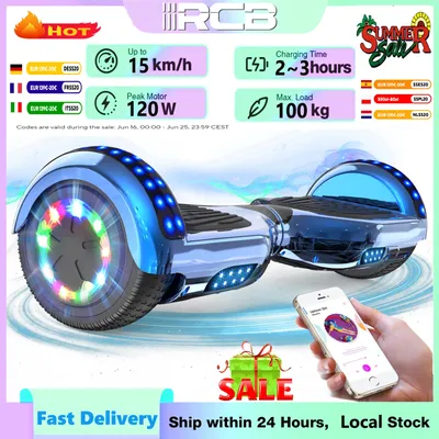RCB Hover board, 6,5 Zoll Zweirad Hover board mit Bluetooth-Lautsprecher mit LED-Licht, Hover board Image