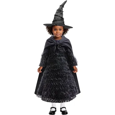 Mädchen Partykleider Kinder Elphaba Kostüm Kleid Mädchen Hexe Halloween Cosplay Geburtstag Party Image