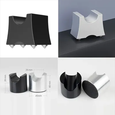 Hochwertige CF01/CF03 HiFi-Kabelhalterung aus Aluminiumlegierung, Audiokabelhalterung, Halter Bock Anti-Stoßdämpfer-Pad Image