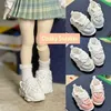 Vorbestellen neue bjd schuhe 4,9 klobige sneaker 4 farben weiß grau blau rosa yosd einfache sport