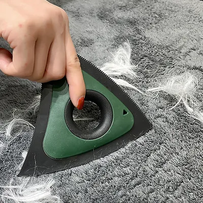 Pet hair remover, cat and dog bed hair remover brush, household carpet and sofa triangular hair adhesive