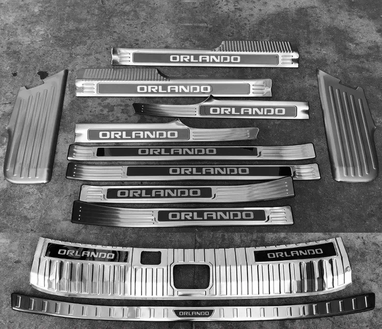 Für Chevrolet ORLANDO 2017-2020 Edelstahl Schwelle Schutz Platte Stamm Schwelle Schutz Platte Anti-Scratch Auto Zubehör Image