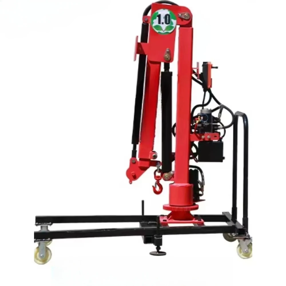 Anzahlung Vollelektrischer kleiner mobiler Kran mit kleinem Kran, Krantransporter, rotierendem Teleskop-Freischwinger Image