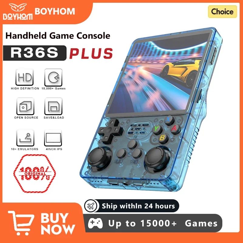 2025 R36S R36Plus Retro Handheld Spielkonsole Linux 64-bit System 4 "/3,5" IPS Bildschirm RK3326 Tragbare Tasche Video Player Für PS1 Image