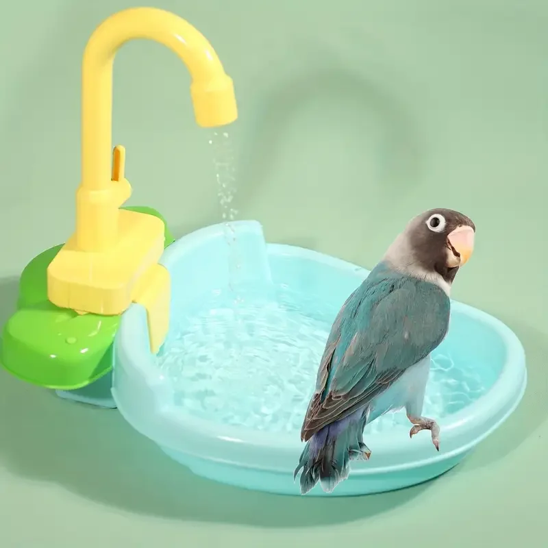 Pappagallo Doccia automatica Pet Bagno per uccelli Gabbia Bacino Bacino per pappagalli Ciotola per doccia per pappagalli Accessori per uccelli Giocattolo per pappagalli Vasca da bagno per uccelli