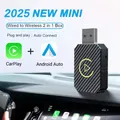 Wireless CarPlay Android Auto 2in1 Mini Adattatore USB/TypeC 5GHz WiFi5 Bluetooth Smart Car Mini Box Plug And Play Universale AI Box