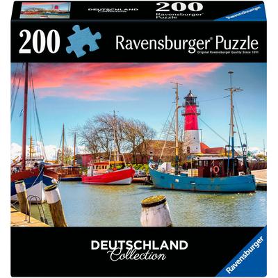 Puzzle RAVENSBURGER "Deutschland Collection, Der Hafen von Büsum", bunt, Puzzles, KinderB:33cm H:21cm, Made in Europe, B:33cm H:21cm
