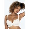 Push-up-BH DORINA "Claire", Damen, Gr. 70, Cup A, weiß (ivory), Spitze, Obermaterial: 84% Polyamid, 16% Elasthan, unifarben, feminin, BHs, für maximales Volumen, extra dicke Kissen, 3/4 Cup