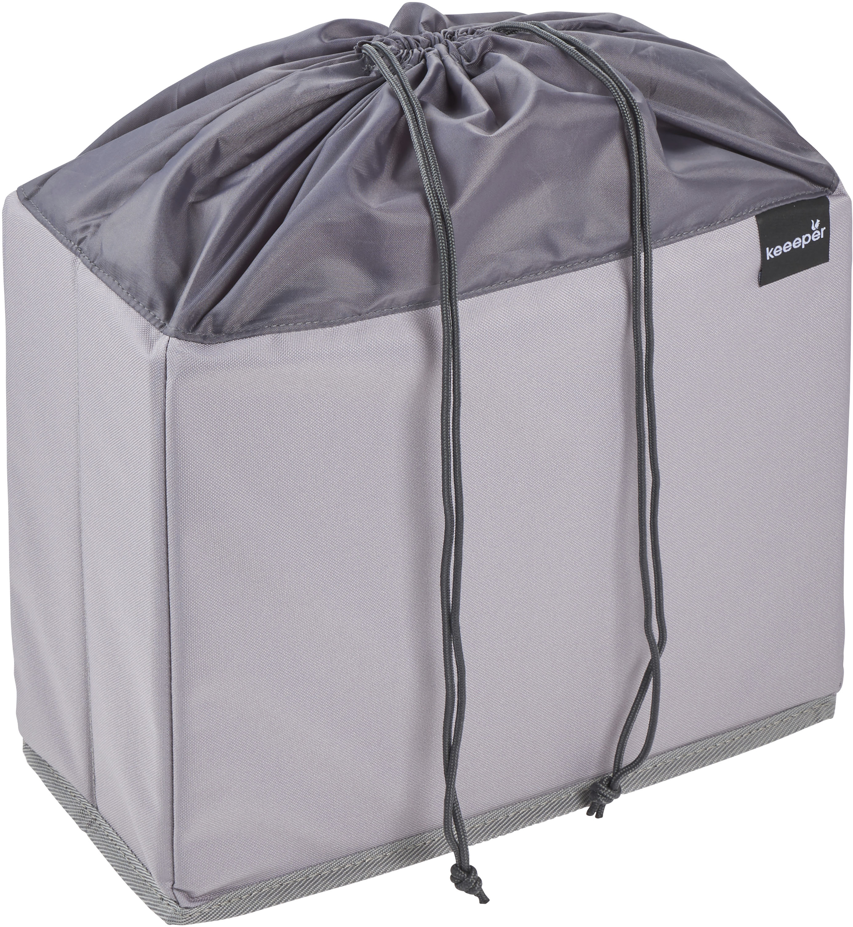 Faltbox KEEEPER "neo, faltbarer Einkaufsorganizer für Klappboxen", grau (graphite), B:31,5cm H:26,5cm T:15cm, Polyethylenterephthalat (PET), Aufbewahrungsboxen, aus recycelten PET-Flaschen Image