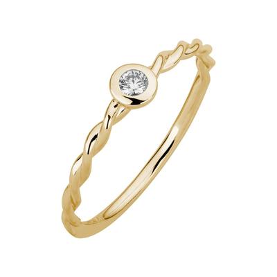 Lyomi Ring 585/- Gold Diamant Lab Grown weiß 0,06ct. 052 (16,6) Damen Image
