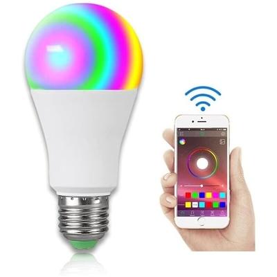 Aougo - LED-Leuchtmittel, 15 w, intelligente LED-Glühbirne, E27, rgbw, Bluetooth, 85–265 v, 20 Image