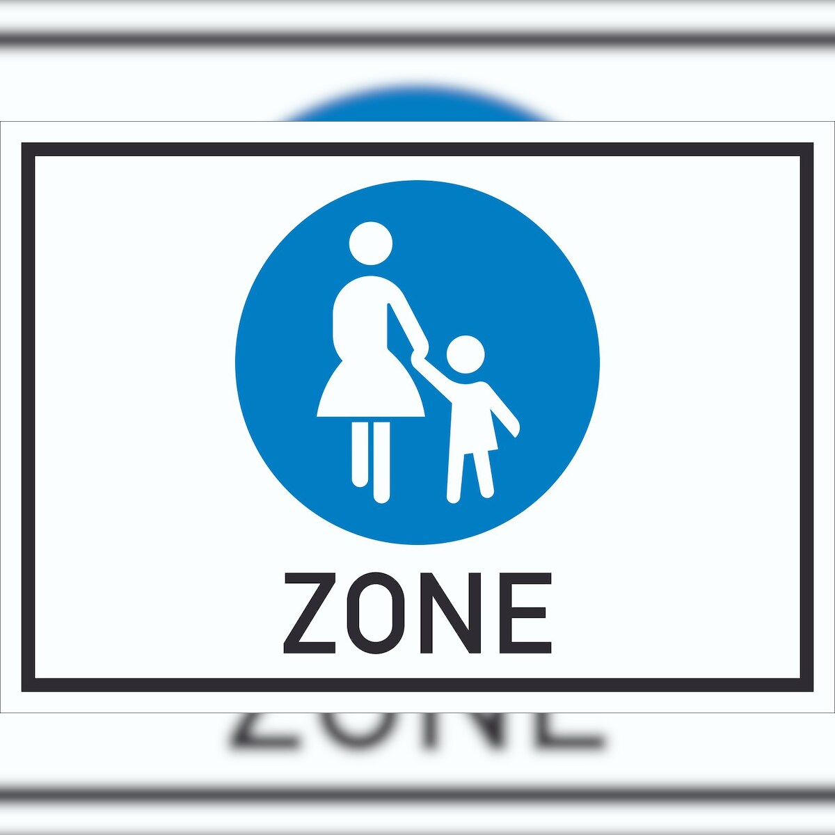 HB-Druck Schild Fußgängerzone Symbol A4 (210x297mm) Image