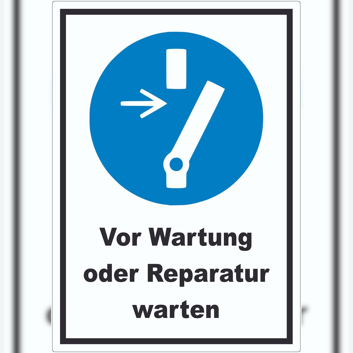 HB-Druck Vor Wartung oder Reparatur freischalten Aufkleber A9 (37x52mm) Image