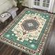 Area Rugs 120cm x 180cm Super Soft Bedroom Rug Thick Dense Pile Non Shed Washable Rug For Bedroom Carpet Area Rugs Kitchen Floor Mat Cream Green Brown Moroccan Print