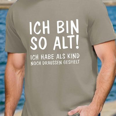 "TEMU Men's " So Alt!" Graphic Tee - Black Casual Summer Short Sleeve T-shirt With Funny Quote, 100% Polyester, Round Neck, Machine Washable" Image