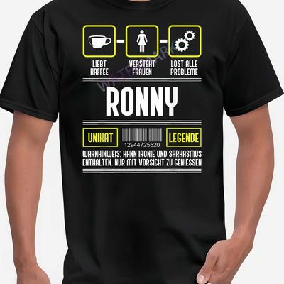 TEMU Mens Name Saying 188371 Funny Mens Short Sleeve T-shirt Black Tt4 Image