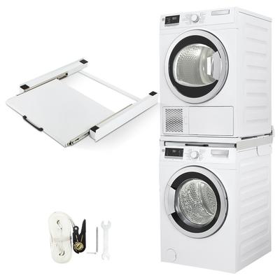 TEMU Frame For Dryer And Washing Machine, Connecting Frame For Washing Machine And Dryer With Shelf White Image