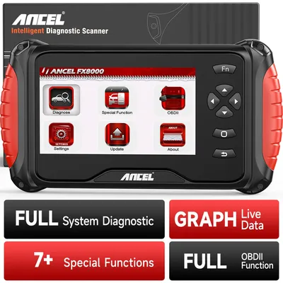 Ancel FX8000 OBD2 Automotive Scanner Engine Code Reader ABS Oil EPB BAT TPS Reset ODB 2 All System