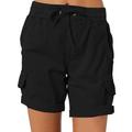 Per donna Shorts da corsa Shorts da escursionismo Estate Esterno Vestibilità regolare Asciugatura Rapida Pantaloncini Coulisse Elastico in vita Cáqui Escuro Nero Corsa Caccia Arrampicata S M L XL XXL