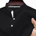 Per uomo Maglietta Maglia Henley Camicia a Maniche Corte Manica Corta Henley Estate Semplice Moda Designer Essenziale Jacquard Vacanza Streetwear Uscire Nero Bianco Blu marino Maglietta Top per Uomo