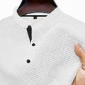Per uomo Maglietta Maglia Henley Camicia a Maniche Corte Manica Corta Henley Estate Semplice Moda Designer Essenziale Jacquard Vacanza Streetwear Uscire Nero Bianco Blu marino Maglietta Top per Uomo