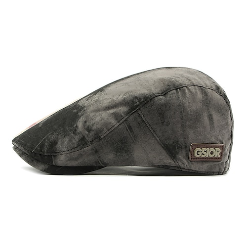 Per uomo Coppola Cappello Ascot Cappello da Giornalista Nero Rosa Cotone Moda Casual Streetwear Quotidiano Tinta a nodi Regolabile Protezione solare Traspirante