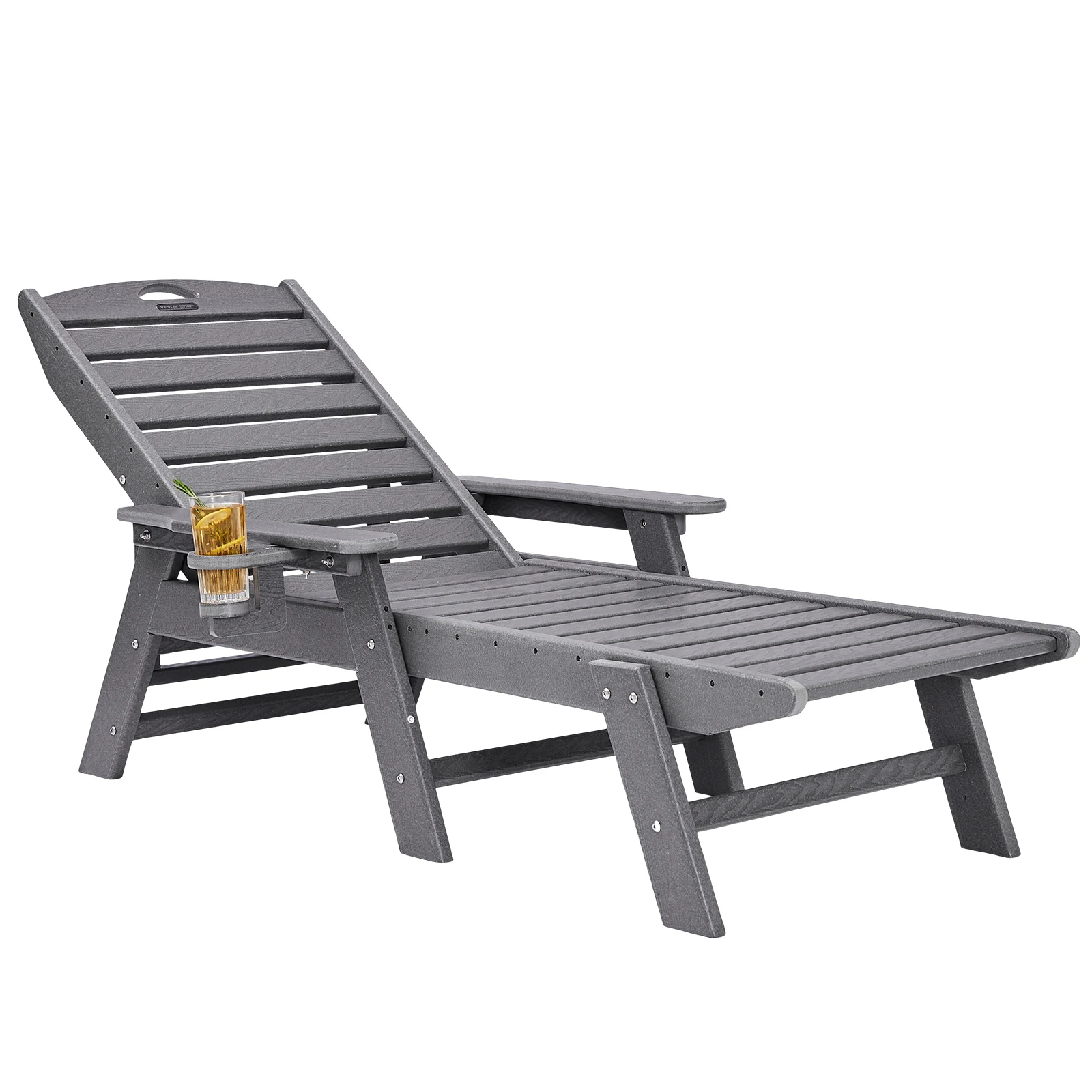 SucceBuy Chaiselongue-Stuhl, Gewichtskapazität, verstellbarer Terrassen-Loungesessel für den Außenbereich, für Pool, Pool, Deck, Hinterhof, Rasen Image