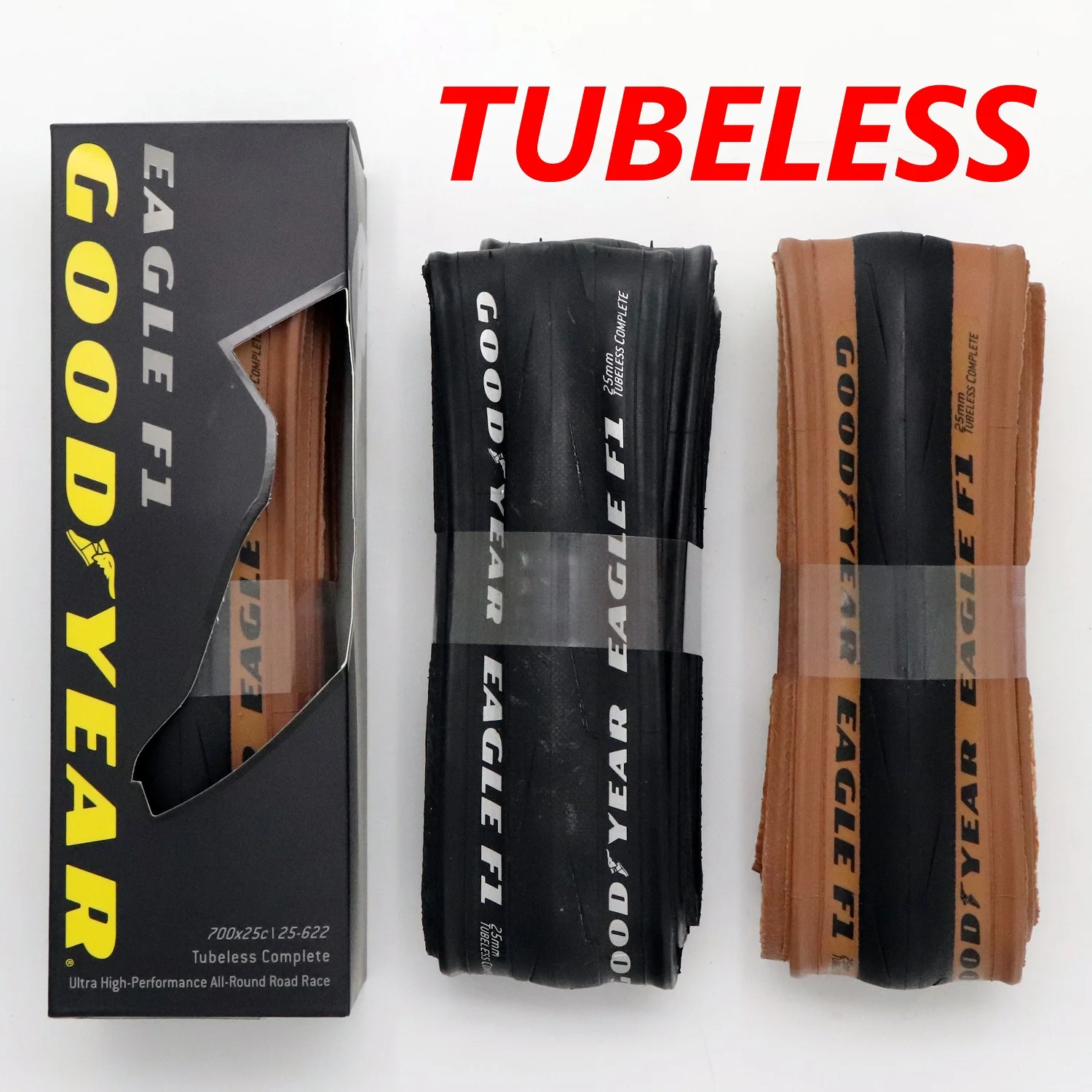GoodYear Eagle F1 Tubeless Komplettreifen 700 x 25C Road Tubeless-Reifen schwarz Faltreifen Image