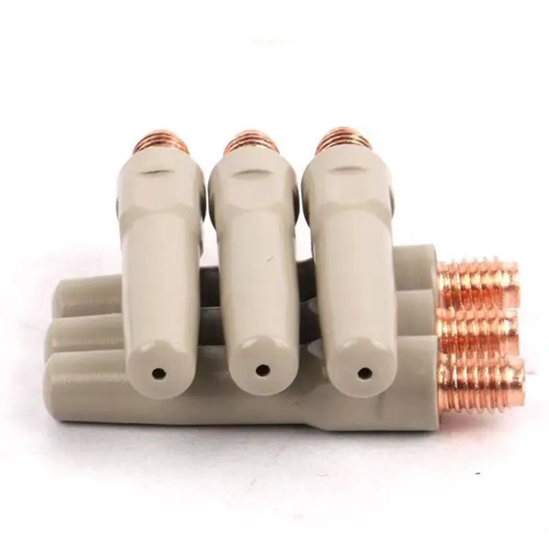 10 Stück Schweißpistolen-Düse mit Antihaftbeschichtung zum Schutz vor Schlacke, Kupfer, berührungslose Schweißschlacke, Leitungsdüse für Schweißer Image