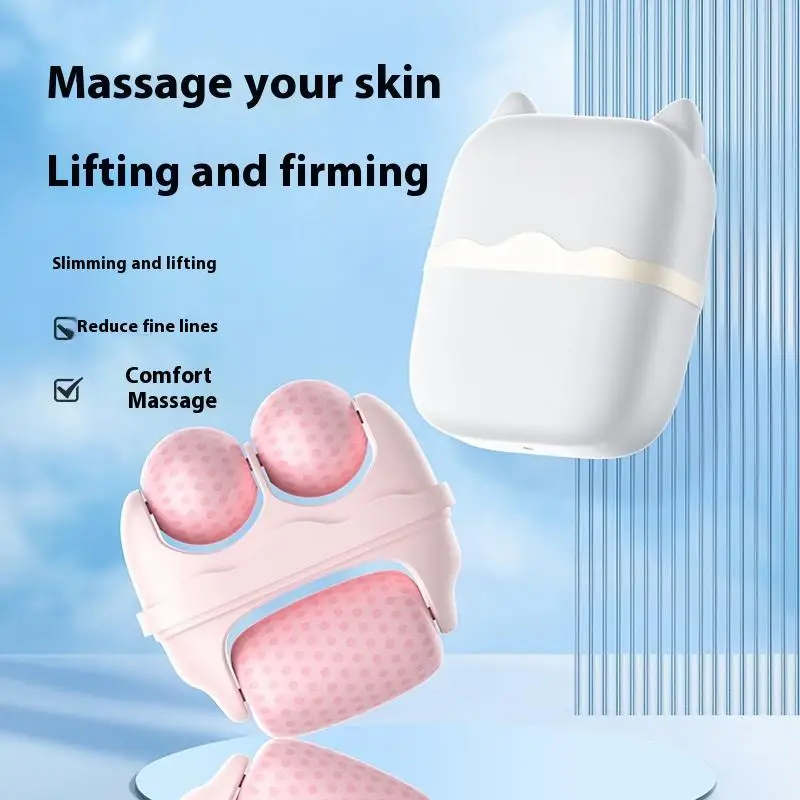 ZZ Kaltkompresse-Gerät, doppelköpfiger Roller, 2-in-1-Eismassagegerät, multifunktionales Massagegerät zur Linderung von Ödemen und Kühlung