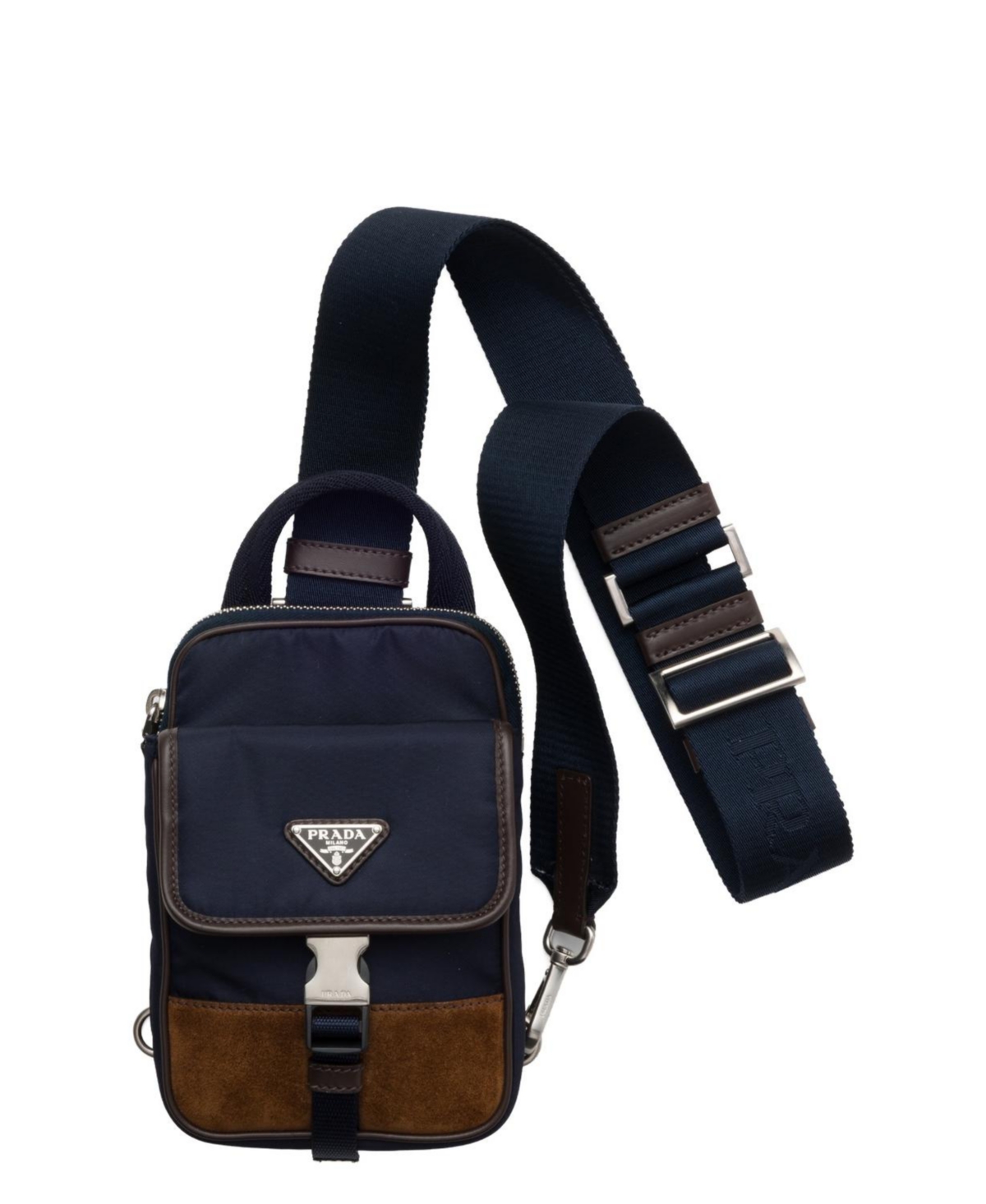 Prada Re-Nylon And Leather Smartphone Case - Blue
