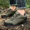 Große Wanderschuhe Herren Herbst und Winter Outdoor-Sportschuhe Leder Low Top Wanderschuhe lässig
