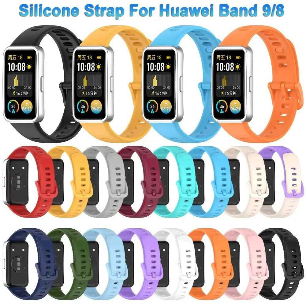 Neue Mode Silikon Armband Für Huawei Band 9 Ersatz Sport Armband Armband Für Huawei Band 9 Smart Uhr Band Zubehör Image