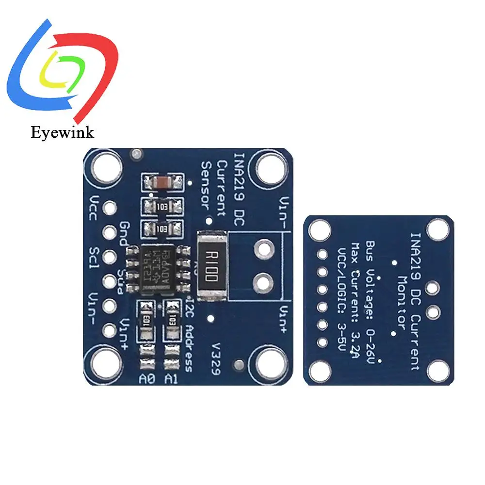 MCU-219 INA219 I2C Interface Zero Drift Bidirectional Current/Power Monitoring Sensor Module Image