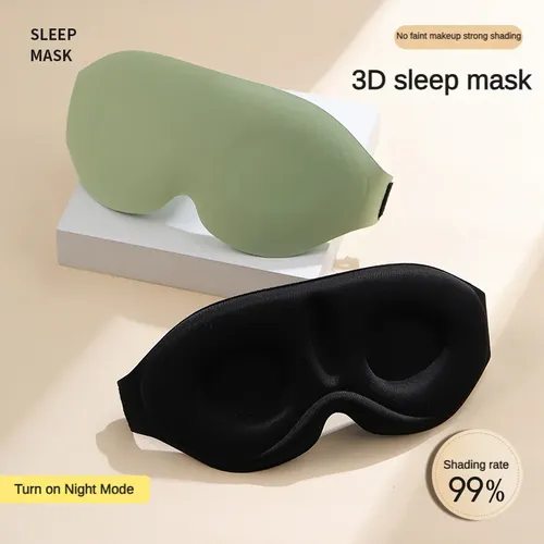 Augenmaske zum Schlafen, 3D-konturierte Körbchen, Augenbinde, konkav geformte Nachtschlafmaske, blockiert Licht mit niedlicher Schlafmaske für Damen und Herren
