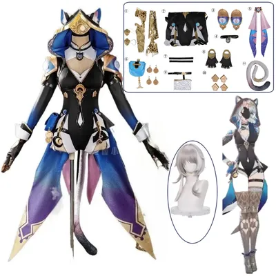Spiel Honkai Star Rail Cipher Kostüm Kostüm Perücke Cosplay Cifera Cosplay Outfit Ciphera Cífer Cos Image