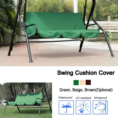 3‑Seat Courtyard Swing Cushion Cover Hanging Seat Cover 150 x 50 x 10 Outdoor Swing Cushion Cover