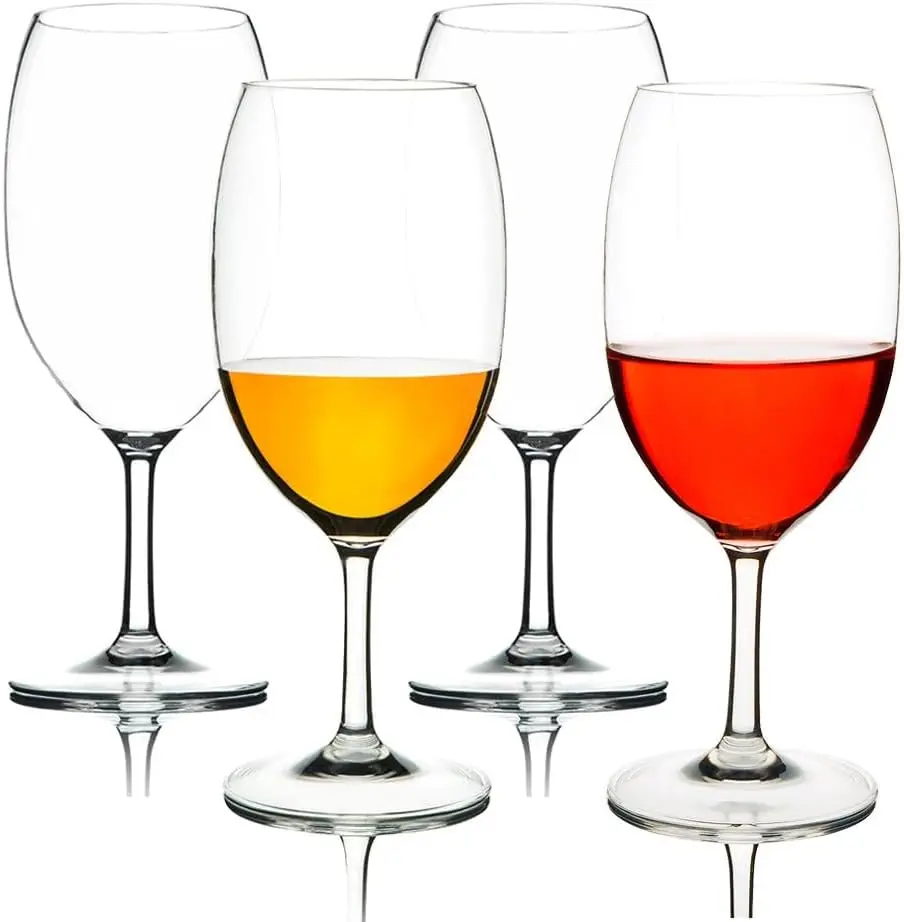 Unzerbrechliche Weingläser, 20 Unzen, bruchsicher, wiederverwendbar, Getränkeglas für drinnen und draußen, Trinkgeschirr, Reisen, Pool, Camping, Picknick Image