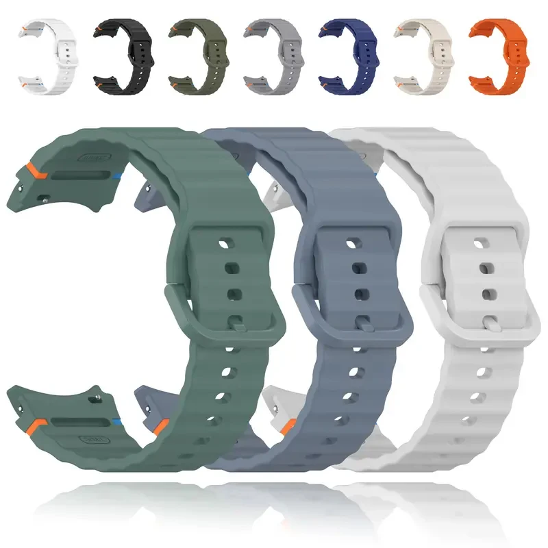 Armbänder für Samsung Galaxy Watch 7/6/FE/5 pro/4 Classic 44 mm 40 mm Smartwatch Silikonarmband keine Lücken Correa Galaxy Watch 7 Band Image