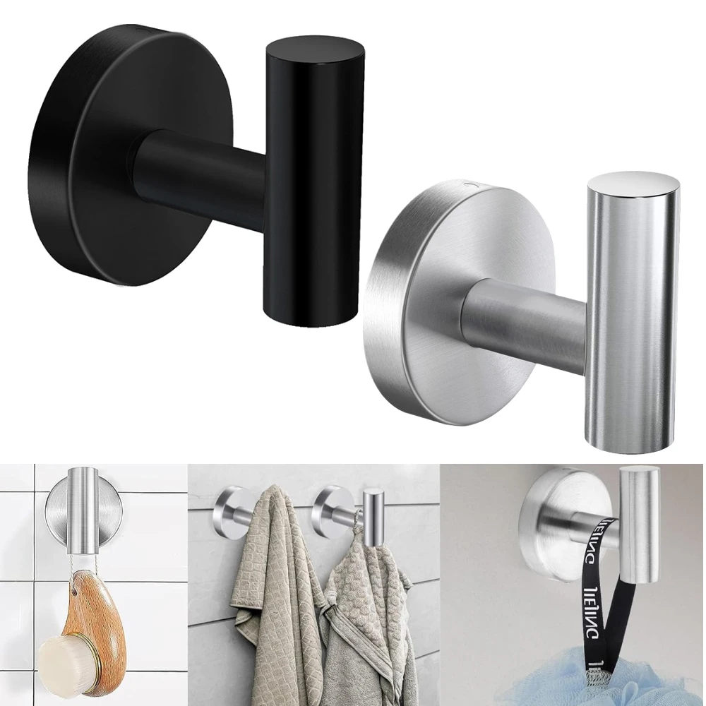 Wandmontierte Badetuchhaken aus Edelstahl, Kleiderhakenhalter, robuster Kleiderhaken für Badezimmer, Wohnzimmer, Hotel, Küche, Garage