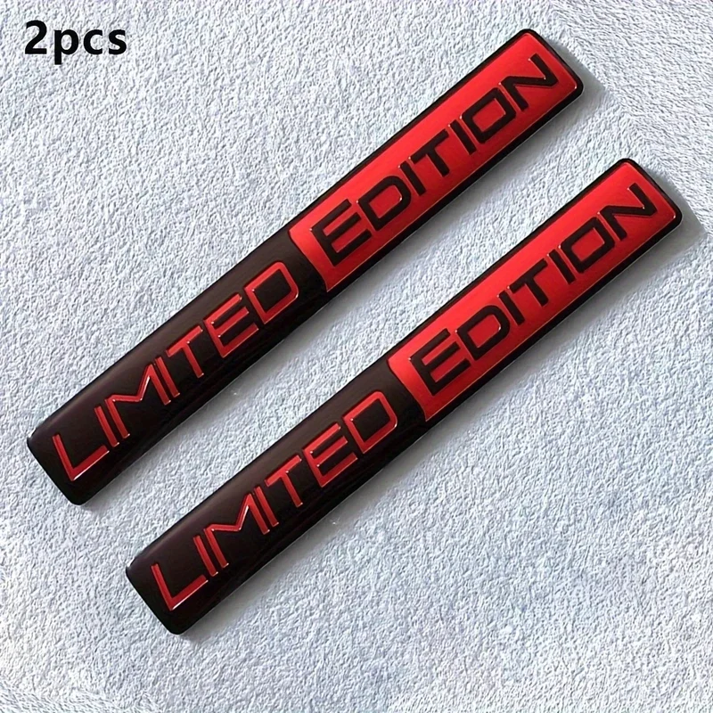2 pezzi in edizione limitata emblema 3D distintivi in metallo adesivo decalcomania auto corsa sport emblema per bagagliaio posteriore parafango laterale auto moto