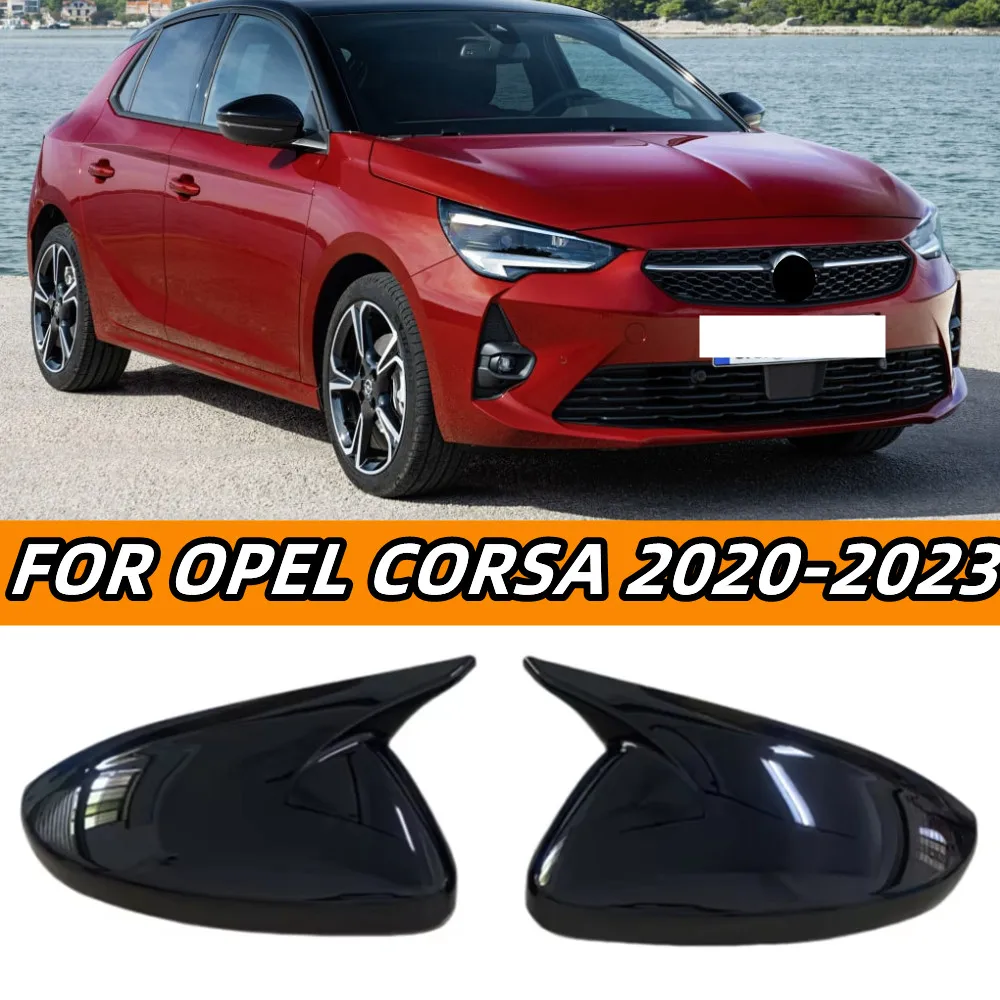 Coppia Copertura Dello Specchio Retrovisore Tappi Dello Specchio Laterale Per VAUXHALL OPEL CORSA F 2019-2023 Copertura Dello Specchio Retrovisore Trim Accessori Auto