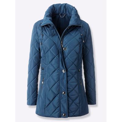Steppjacke INSPIRATIONEN, Damen, Gr. 42, blau (dunkelblau), 100% Polyester, Wattierung:100% Polyester, unifarben, Langarm, Jacken Image