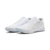 Trainingsschuh PUMA "Accelerate Turbo 4 Handballschuhe Erwachsene", Gr. 48, weiß silber ash gray metallic, Obermaterial: Textil, Synthetik; Futter: Textil; Innensohle: Textil; Laufsohle: Gummi, Synthetik, Schuhe