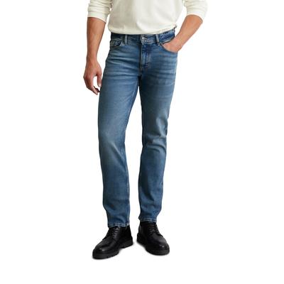 Regular-fit-Jeans MARC O'POLO "aus Bio-Baumwolle-Mix", Herren, Gr. 34, Länge 30, grüncast mid wash, Obermaterial: 90% Baumwolle, 9% Polyester, 1% Elasthan, unifarben, regular fit, Jeans Image