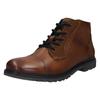 Schnürboots BUGATTI, Herren, Gr. 45, braun (cognac), Leder, used, casual, Schuhe, Boots, Herrenschuh, Stiefelette mit seitlichem Logo-Branding